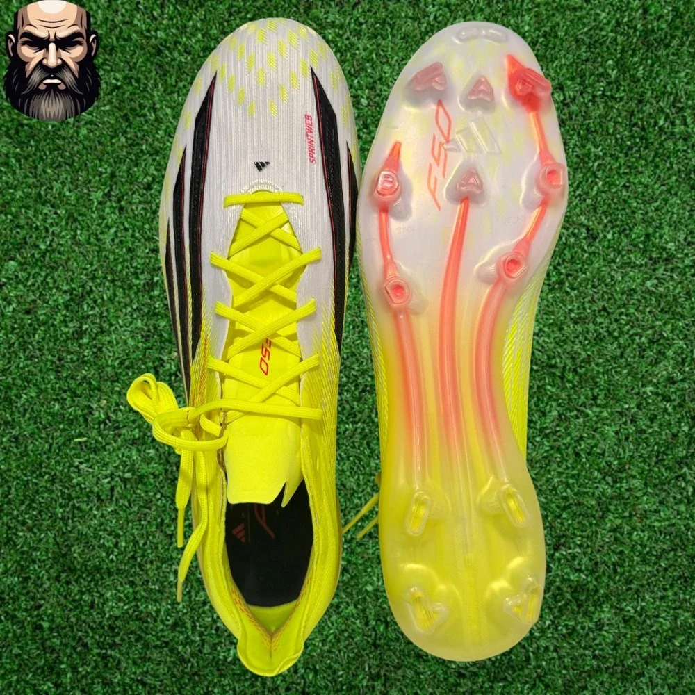 adidas F50 Elite FG Soccer Cleats Solar Yellow Lucid Red JR6457 Men's Size 10.5